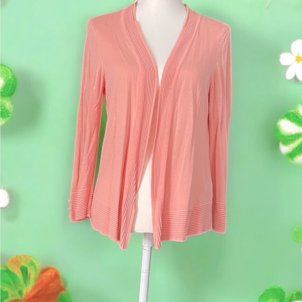 Women’s Cyrus Cardigan Open Front With a Ribbed Edges On Hen and Cuffs